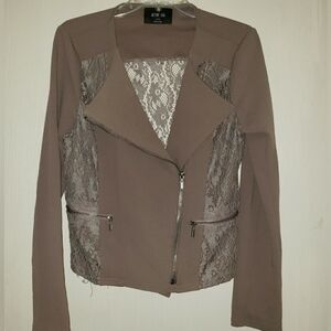 Active USA Women's Tan Lace Blazer